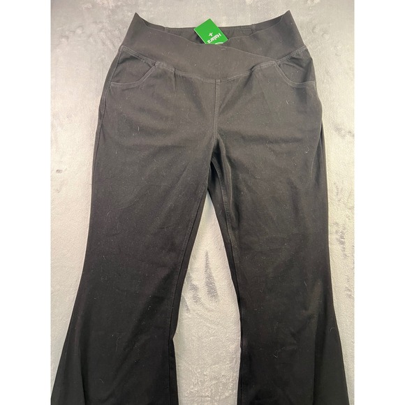 HALARA Pants - Halara High Waisted Crossover Flare Pants Black XL Regular NWT 4 Pockets Stretch